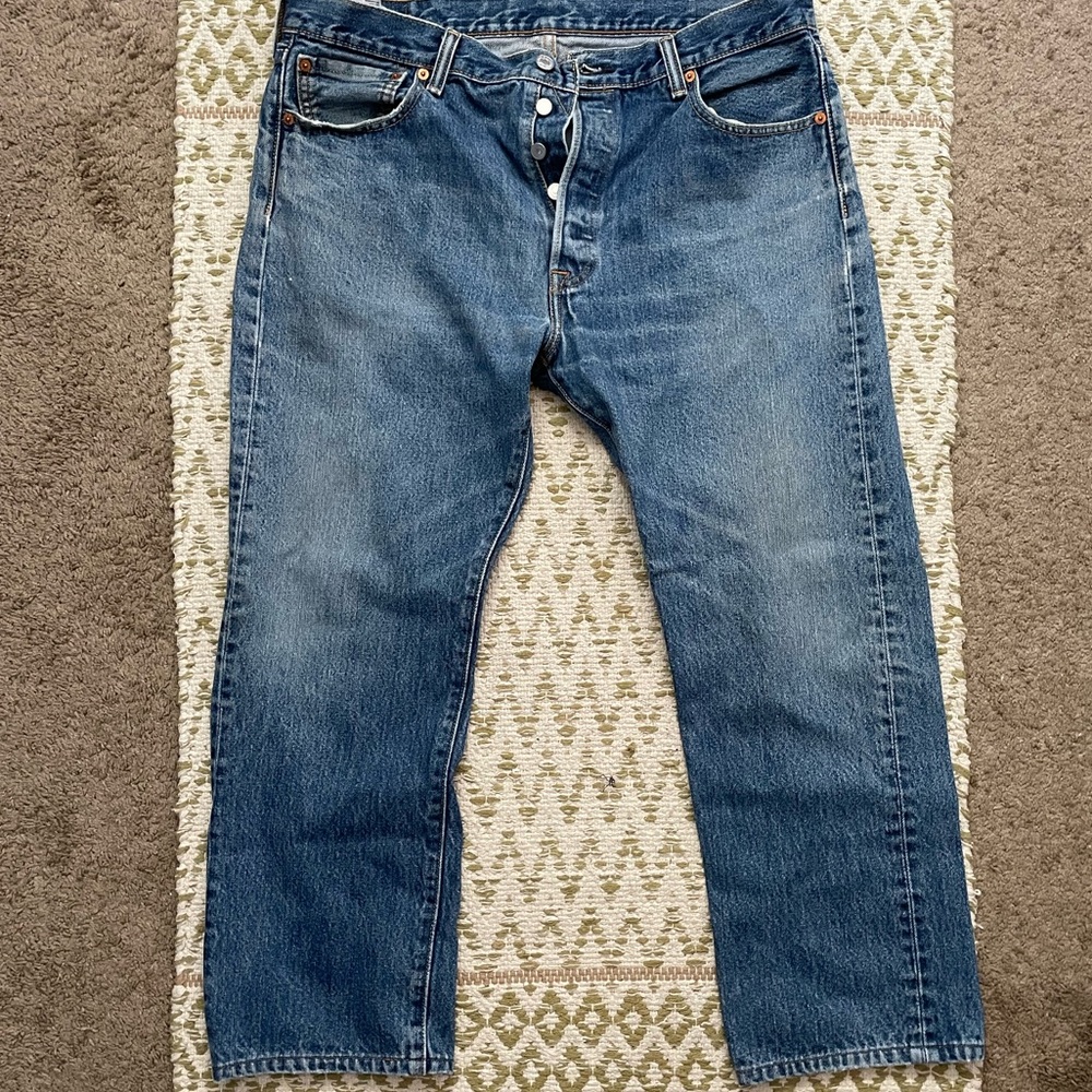 Vintage Levi Button Fly Straight Jeans 36 in Waist